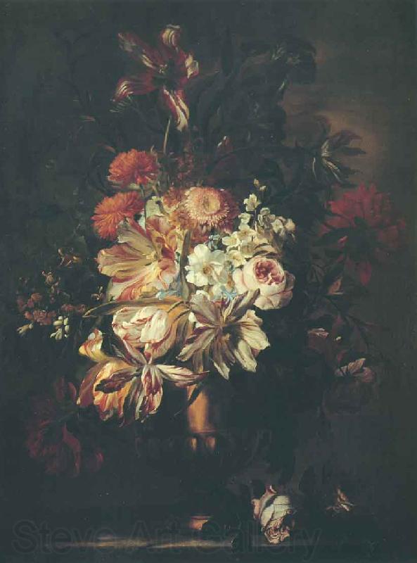 Abraham Brueghel Bouquet de fleurs dans un vase en bronze Spain oil painting art